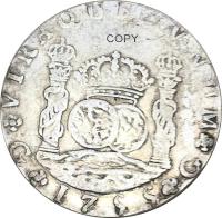 Peru Ferdinand Vi 8 Reales 1755 Lm Jm ชุบทองเหลืองเงินสำเนาเหรียญ