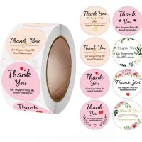 hot！【DT】๑♘  100-500pcs Round Thank You Stickers for Envelope Labels decor Birthday Scrapbooking Stationery Sticker