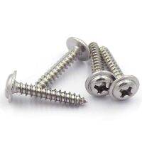 Hardware Hardware Thickening Material 304 Round Head Self Tapping Screw With Pad M1.7/M2/2.3 Nails Screws  Fasteners