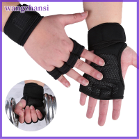 wangzhansi ถุงมือยกน้ำหนัก Training GYM Grips ถุงมือออกกำลังกายผู้ชาย Crossfit เพาะกาย