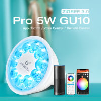 GLEDOPTO สมาร์ท5W RGBCCT GU10 LED Pro ZigBee 3.0สปอตไลท์อัจฉริยะทำงานร่วมกับ Echo Alexa SmartThings Tuya App การควบคุมด้วยเสียง *