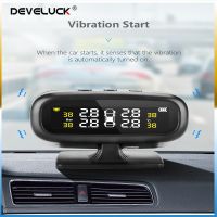 ☍✇ Car Tire Pressure Alarm Monitor System Solar wireless Sensor TPMS Monitoring 4 Wheel External/ Internal Tyre Pressure Sensors