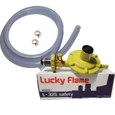 GDS อุปกรณ์แก๊สหุงต้ม Lucky Flame ชุดหัวปรับแก๊ส แบบปลอดภัย L-325S พร้อมสายแก๊ส เตาแก๊ส ก๊าซหุงต้ม