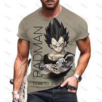 2023 New Anime Dragon Ballเด็กTshirt Tops Vegeta Men Essentials Dragon Ball Z Gokuแฟชั่นHarajukuแขนสั้นผู้ชายเสื้อยืด