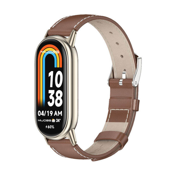 สายรัดสำหรับ-xiaomi-mi-band-8สร้อยข้อมือแฟชั่นหนังอะไหล่-miband-สายรัดข้อมือ8-nfc-correa-mi-smart-band-8สายรัดข้อมือ