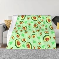 2023 Avocado Heart Pattern Blanket 3D Printed Soft Flannel Fleece Warm Throw Blankets for Travel Bedroom Couch Bedspreads