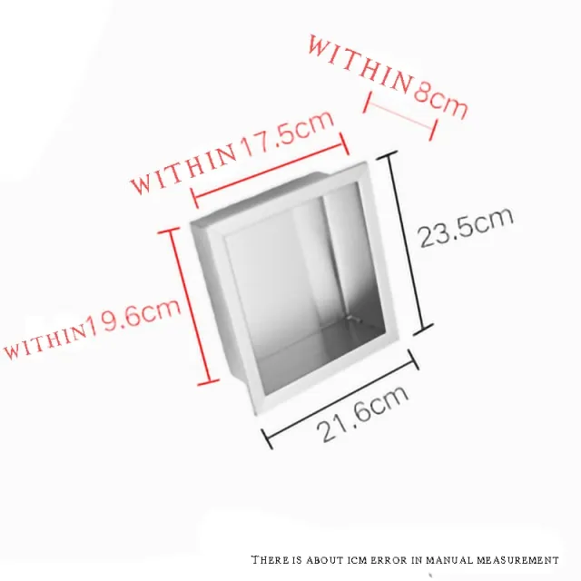 Concealed Embedded Wall Niche Shower Room Stainless Steel Brush Nickel