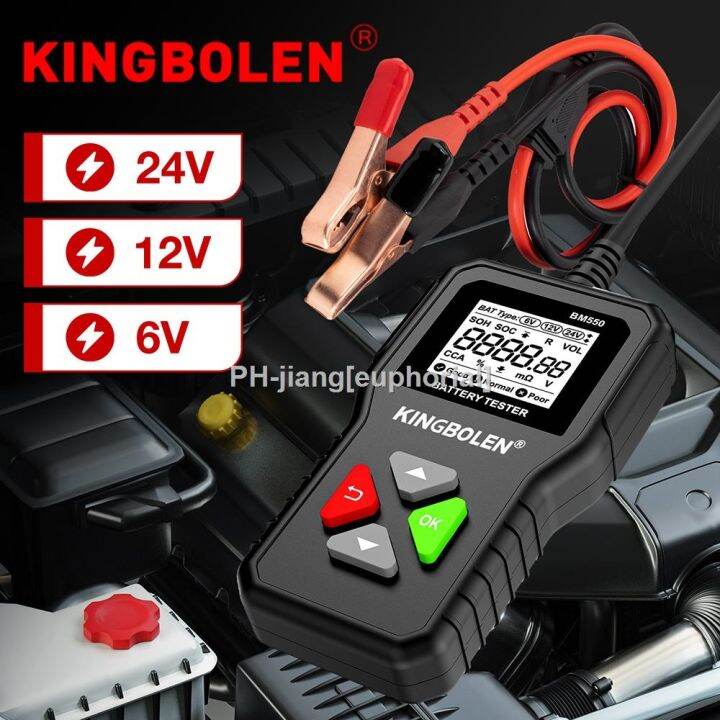 KINGBOLEN BM550 Car Battery Tester 6V 12V 24V 1002000 CCA Battery