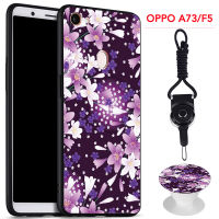 มาใหม่ล่าสุดสำหรับ OPPO F5/A73เคสโทรศัพท์สำหรับ OPPO ซิลิคอนนุ่มกรณีที่มีรูปแบบเดียวกันขาตั้งโทรศัพท์และเชือก