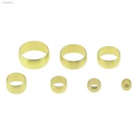 ♠ 5Pcs 3 4 5 6mm 8 10 12 14 16mm Tube Brass Ferrule Compression Copper Sleeve Seal Ring Air Hydraulic Pipe Fitting Union Connector