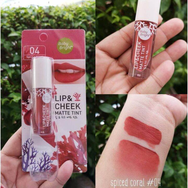 baby-bright-lip-amp-cheek-matte-tint-เบบี้ไบร์ท-ลิป-แอนด์-ชิกค์-ทาได้ทั้งปากเเละเเก้ม