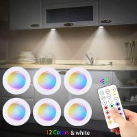 ™ Led Under Cabinet Lights with Remote Control Wireless RGB Color Changing Night Light for Kitchen Bedroom Closet Counter