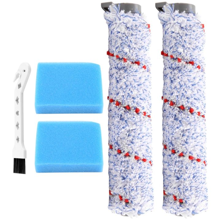 replacement-brush-roller-for-tineco-ifloor-wet-dry-cordless-vacuum-cleaner-2-pack-roller-brush-2-pre-filter-foam