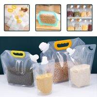 1Pc Cereal Storage Bag Beans Food Moisture-Proof Bag Food Portable Storage Dispensing Bag Transparent Suction Nozzle Seale Bag