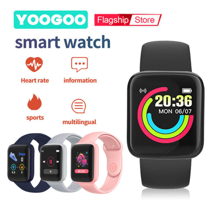 YOOGOO Y68 smart watch d20 Jam Tangan Smart Bracelet Kebugaran Gelang