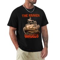 The Kraken Wakes Steampunk Book Art T-Shirt Quick Drying Shirt Summer Clothes Mens T-Shirts Funny