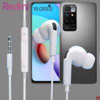 หูฟัง สมอลทอล์ค Redmi AUX 3.5mm. In-Ear เรดมี่ 10 (2022) อินเอียร์ เบสหนัก เสียงดี รีโมทปรับระดับเสียงได้