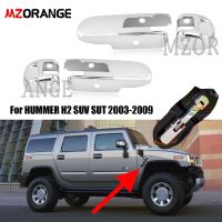 สำหรับ HUMMER H2 SUV SUT 2003-2009อุปกรณ์เสริมโครเมี่ยมสำหรับรถยนต์ฝากระโปรงบานพับด้านข้างทริมขอบด้านข้างสำหรับไฟประตูรถยนต์