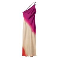 European and American style summer new fashion trend womens tie-dye printed asymmetric dress 8030484 330