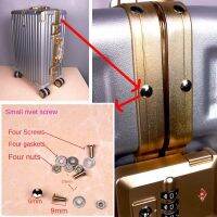 กล่องรถเข็นอุปกรณ์ฮาร์ดแวร์ Rivet Screws Travel ABS PC Aluminium Frame Small Screws Rivet Luggage