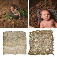 ✿INN Newborn Handcraft Jute Backdrop Blanket Photography Prop Chunky Burlap Layer Net Studio Props