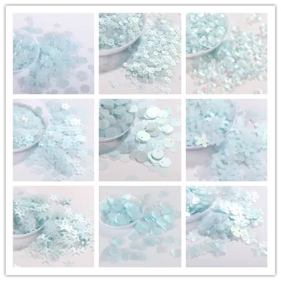 【CC】▤❈♟  10g Matte blue Sequin Plum Star Paillettes Wedding  Handcraft Sewing Accessories