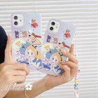 เคส Mrhaha + โซ่สำหรับ Vivo V27e Y21 Y20 Y02 Y02s Y16 Y22 V25 V27 Pro Y20s Y17 Y15A Y12 Y31 Y50 Y21s Y95 Y76 Y30 Y19 Y1s V20SE Y33s ไล่ระดับสี Y51การ์ตูนสโนว์ไวท์เจ้าหญิงน่ารักอุปกรณ์สติ๊กเกอร์ทำมือที่สวยงามฝาครอบป้องกันซิลิโคนเคสโทรศัพท์