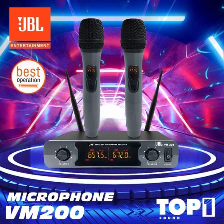 JBL Dual Wireless Microphone VM-200 Wireless Microphone UHF 50m ...