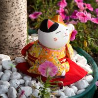 Meow Shi Japanese-style Japanese-style Lucky Cat Wearing Objects-Sitting Good Luck Come Opening Business Prosperous Desktop Decoration Business Prosperous Gifts