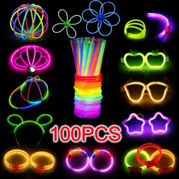 100pcs Glow Sticks Glow Party Decorations Neon Party Glow Necklaces Glow  Bracelets Connectors - Sports & Outdoors - Temu