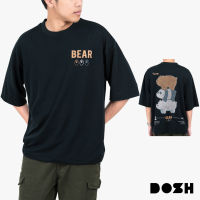 DOSH OVERSIZED SHORT SLEEVE T-SHIRTS  WE BARE BEARS เสื้อยืดโอเวอร์ไซส์ใหญ่พิเศษ FBBMT5048-BL