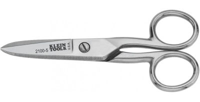 Klein Tools 2100-5 Electrician Scissors for Heavy-Duty Cutting, Corrosion Resistant, 5-1/4-Inch
