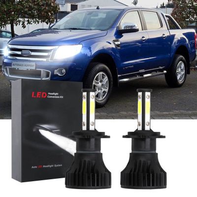 New ชุดหลอดไฟหน้าฮาโลเจน LED 6000K สีขาว แบบเปลี่ยน สําหรับ Ford Ranger (T6) ปี 2012-2019