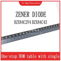 100PCS SMD  Zener Diode BZX84C15 BZX84C16 BZX84C18 BZX84C20 BZX84C24 BZX84C27 BZX84C30 BZX84C33 BZX84C39 BZX84C43 0.3W SOT-23 Electrical Circuitry Par