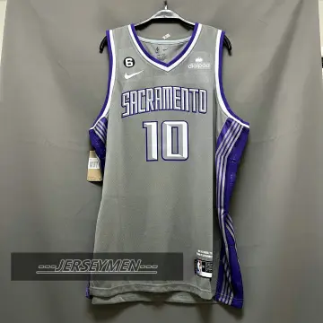 Nike Men's Sacramento Kings Domantas Sabonis #10 Purple Dri-Fit Swingman Jersey, Medium