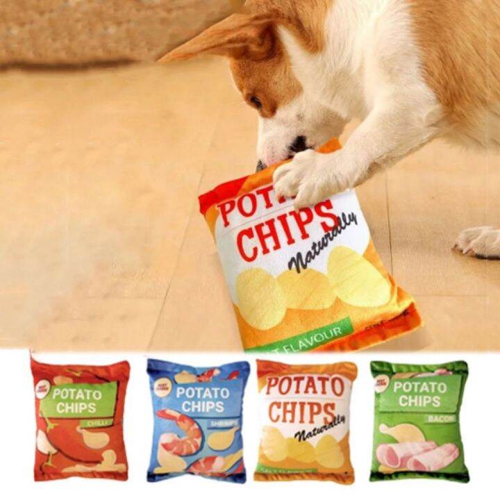 HORAC Interactive Dog Potato Chips Toy Potato Chip Bag Potato Chip
