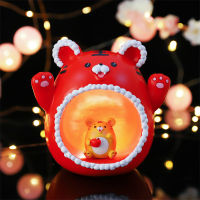 Creative New Year New Arrival Fat Tiger Piggy Bank Small Night Lamp New Year Gift Little Tiger Star Light Coin Bank Crafts
