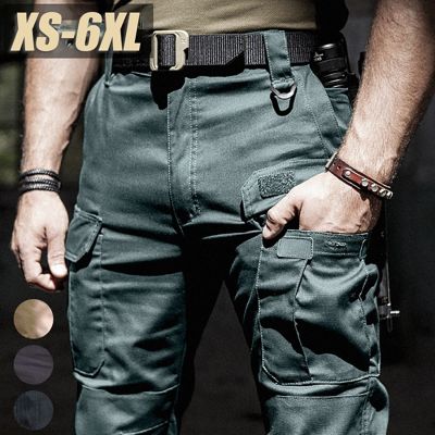 Mens Tactical Pants Multi Pocket Elastic Military Trousers Male Casual Autumn Spring Cargo Pants For Men Slim Fit 3XL TCP0001