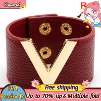 ?【HOT SALE】 Wide V สร้อยข้อมือหนังกำไลข้อมือพังก์ข้อมือสร้อยข้อมือห่อสายรัดข้อมือเครื่องประดับแฟชั่น???