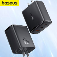 Baseus ที่ชาร์จ GaN 65W,เครื่องชาร์จ USB ชาร์จเร็ว4.0 3.0 Type C PD พกพาได้ที่ชาร์จเร็วสำหรับแล็ปท็อป IP 14 13