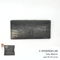 Prang Crocodile Leather Long Bi-fold Wallet กระเป๋าสตางค์สองพับยาว หนังจระเข้ C-W22H/K(M)-MX