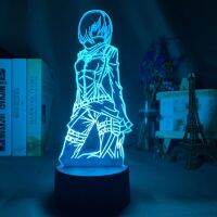 Led Attack on Ackerman Figure Kids Nightlight for Room Decoration Changing Night