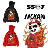 SS07/ลายแพนด้าFire(Freemask) [ส่งจากไทย] เสื้อแขนยาวมีฮู้ด เสื้อกันหนาวผู้หญิง เสื้อกันหนาวชาย