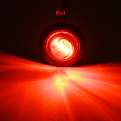 【 Feitong】🚕🚕ไฟรถพ่วงทรงกลม3 4 4สีเหลืองสีขาวสีแดงไฟด้านข้าง,ไฟสัญญาณเลี้ยวรถบรรทุก1ชิ้น24V 3LED 3