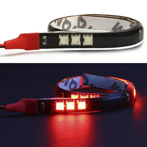 1Pc 12V Siang Berjalan Cahaya Cahaya Fleksibel Panduan Lembut Lembut