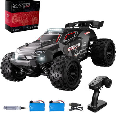 LARVEY 1:18 Scale 4WD Off-Road 40KM/H High Speed Remote Control Car, All Terrains Remote Control Truck with LED Lights, 2.4GHz Remote Control, rc Cars for Boys Age 8-12