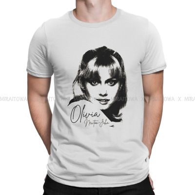 Beauty Fashion Tshirts Olivia Newton John Men Style Pure Cotton Streetwear T Shirt Round Neck