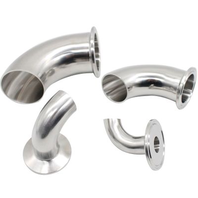 19mm-102mm Pipe OD Butt Weld 1.5 4 Tri Clamp SS304316L Stainless Steel 90 Degree Elbow Sanitary Pipe Fitting Home Brew Beer Wine