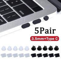 5Pairs 3.5mm Earphone Jack Type C Dust Plug Charging Port Silicone Cover Cap for Samsung Huawei Xiaomi Phone Laptop Accessories