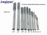 Jrealmer 10Pcs โคบอลต์ HSS H8 Straight Shank Milling Reamers ชุด Chucking เครื่องตัดเครื่องมือ3456789101112มม.